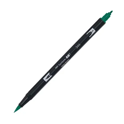 Корица на „Aкварелен двувърх маркер Tombow ABT Dual Brush, четка 3.5 мм, връх 0.8 мм, 346 sea green"
