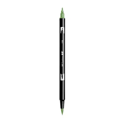 Корица на „Aкварелен двувърх маркер Tombow ABT Dual Brush, четка 3.5 мм, връх 0.8 мм, 158 dark olive"