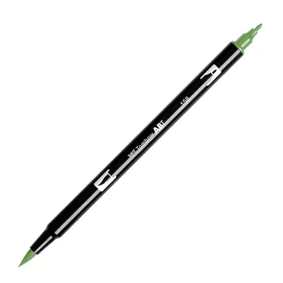 Корица на „Aкварелен двувърх маркер Tombow ABT Dual Brush, четка 3.5 мм, връх 0.8 мм, 158 dark olive"