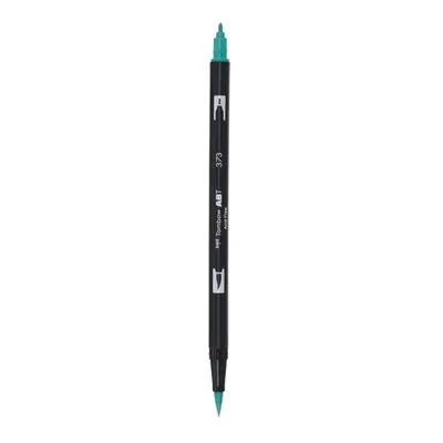 Корица на „Aкварелен двувърх маркер Tombow ABT Dual Brush, четка 3.5 мм, връх 0.8 мм, 373 sea blue"