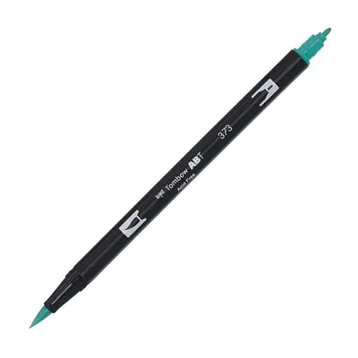 Корица на „Aкварелен двувърх маркер Tombow ABT Dual Brush, четка 3.5 мм, връх 0.8 мм, 373 sea blue"