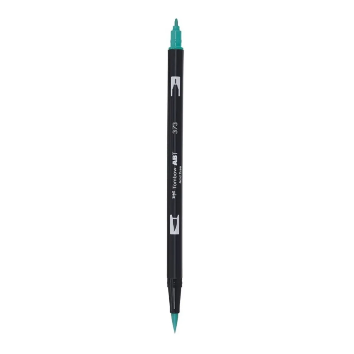 Aкварелен двувърх маркер Tombow ABT Dual Brush, четка 3.5 мм, връх 0.8 мм, 373 sea blue