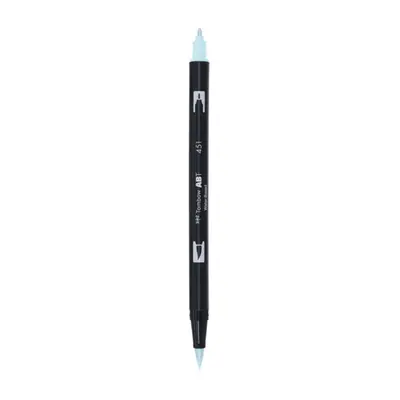 Корица на „Aкварелен двувърх маркер Tombow ABT Dual Brush, четка 3.5 мм, връх 0.8 мм, 451 sky blue"