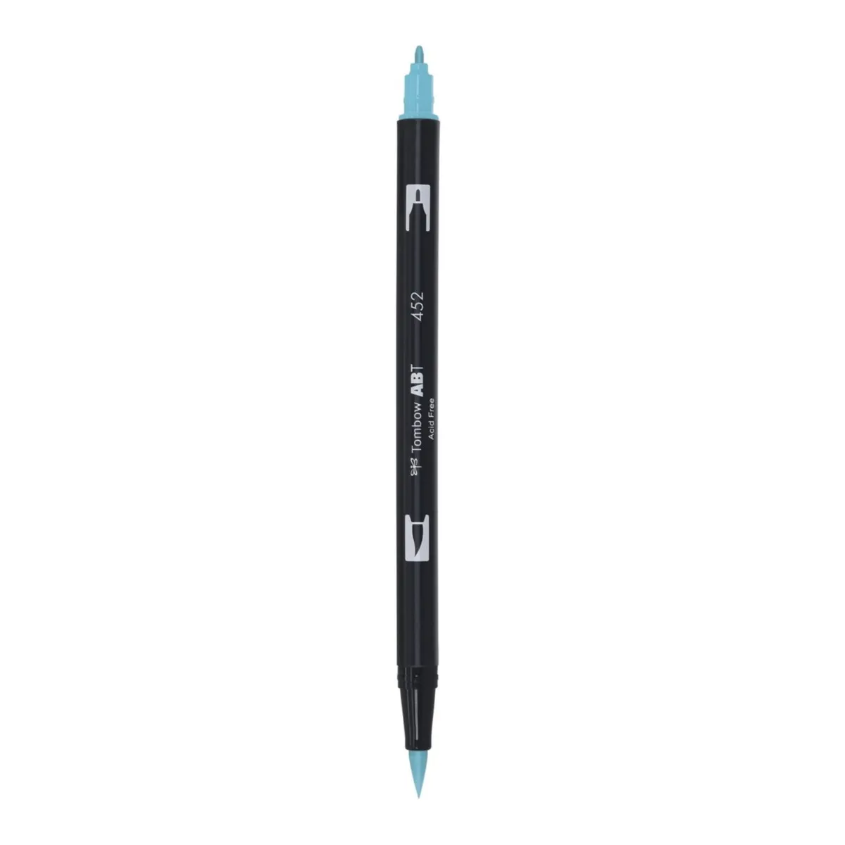 Aкварелен двувърх маркер Tombow ABT Dual Brush, четка 3.5 мм, връх 0.8 мм, 452 process blue
