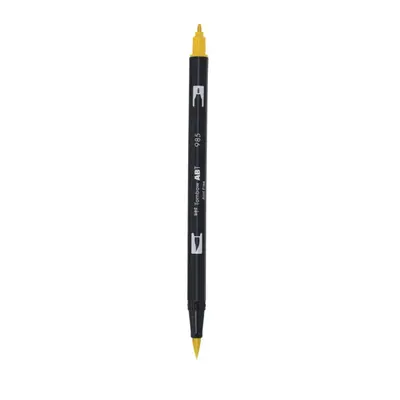 Корица на „Aкварелен двувърх маркер Tombow ABT Dual Brush, четка 3.5 мм, връх 0.8 мм, 985 chrome yellow"