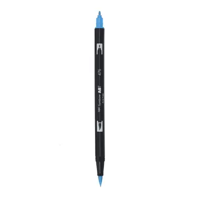 Корица на „Aкварелен двувърх маркер Tombow ABT Dual Brush, четка 3.5 мм, връх 0.8 мм, 476 cyan"