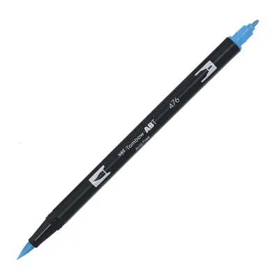 Корица на „Aкварелен двувърх маркер Tombow ABT Dual Brush, четка 3.5 мм, връх 0.8 мм, 476 cyan"