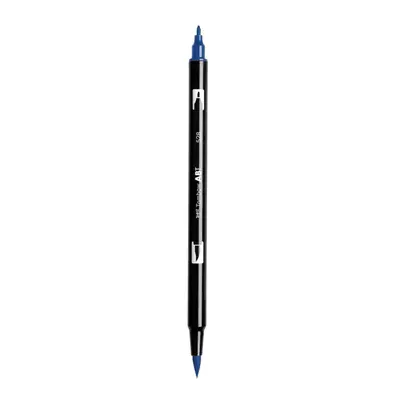 Корица на „Aкварелен двувърх маркер Tombow ABT Dual Brush, четка 3.5 мм, връх 0.8 мм, 528 navy blue"