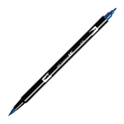 Корица на „Aкварелен двувърх маркер Tombow ABT Dual Brush, четка 3.5 мм, връх 0.8 мм, 528 navy blue"