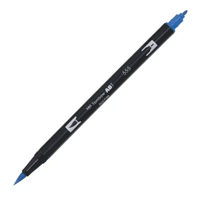 Корица на „Aкварелен двувърх маркер Tombow ABT Dual Brush, четка 3.5 мм, връх 0.8 мм, 555 ultramarine"