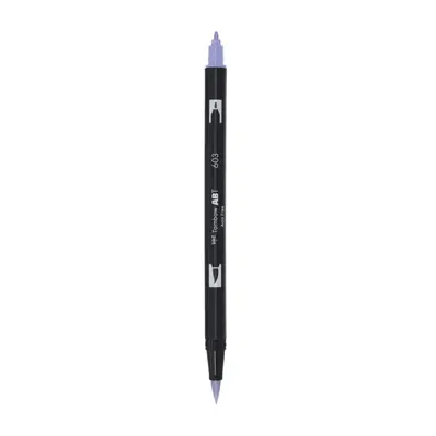 Корица на „Aкварелен двувърх маркер Tombow ABT Dual Brush, четка 3.5 мм, връх 0.8 мм, 603 periwinkle"