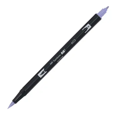 Корица на „Aкварелен двувърх маркер Tombow ABT Dual Brush, четка 3.5 мм, връх 0.8 мм, 603 periwinkle"