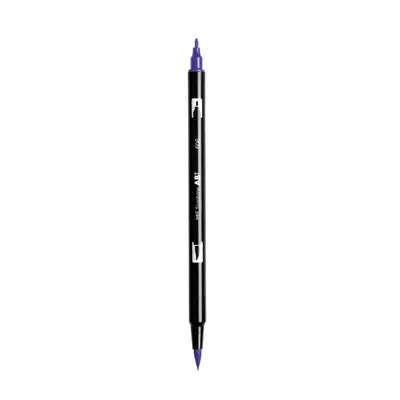 Корица на „Aкварелен двувърх маркер Tombow ABT Dual Brush, четка 3.5 мм, връх 0.8 мм, 606 violet"