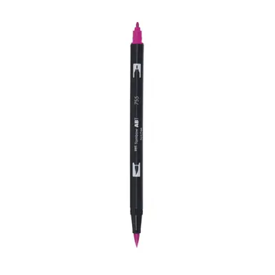 Корица на „Aкварелен двувърх маркер Tombow ABT Dual Brush, четка 3.5 мм, връх 0.8 мм, 755 rubine red"