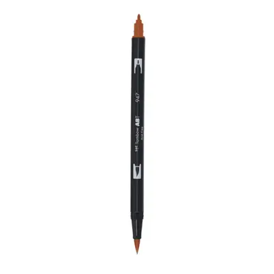 Корица на „Aкварелен двувърх маркер Tombow ABT Dual Brush, четка 3.5 мм, връх 0.8 мм, 947 burnt sienna"
