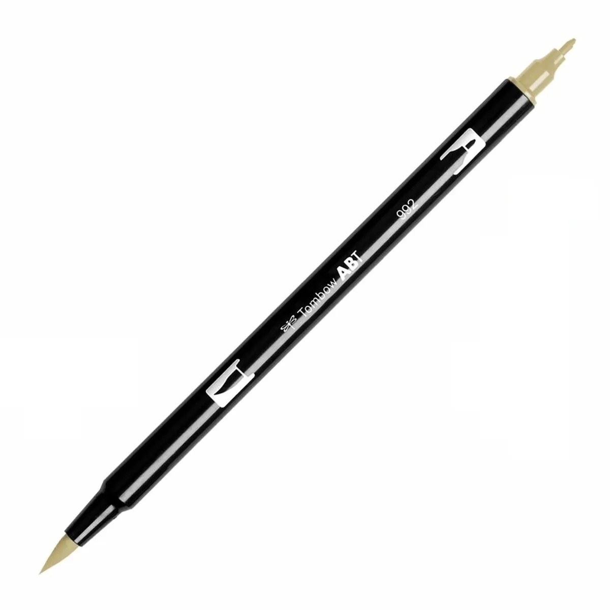 Aкварелен двувърх маркер Tombow ABT Dual Brush, четка 3.5 мм, връх 0.8 мм, 757 port red