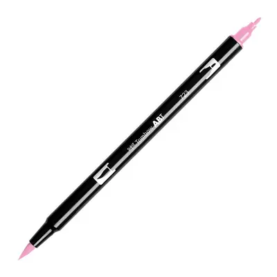 Корица на „Aкварелен двувърх маркер Tombow ABT Dual Brush, четка 3.5 мм, връх 0.8 мм, 723 pink"