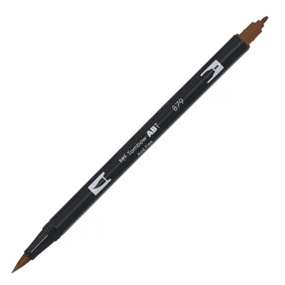 Корица на „Aкварелен двувърх маркер Tombow ABT Dual Brush, четка 3.5 мм, връх 0.8 мм, 879 brown"