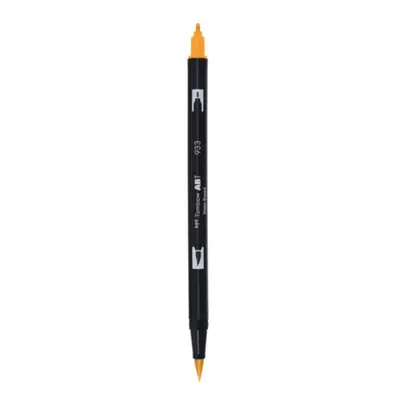 Корица на „Aкварелен двувърх маркер Tombow ABT Dual Brush, четка 3.5 мм, връх 0.8 мм, 933 orange"