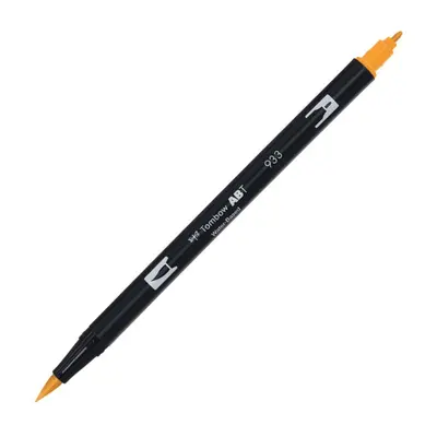 Корица на „Aкварелен двувърх маркер Tombow ABT Dual Brush, четка 3.5 мм, връх 0.8 мм, 933 orange"