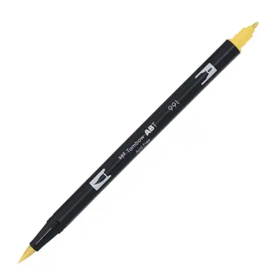 Корица на „Aкварелен двувърх маркер Tombow ABT Dual Brush, четка 3.5 мм, връх 0.8 мм, 991 light ochre"