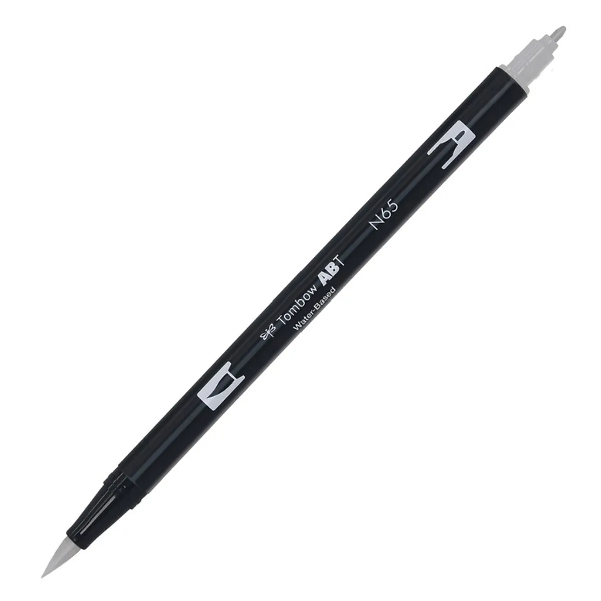 Aкварелен двувърх маркер Tombow ABT Dual Brush, четка 3.5 мм, връх 0.8 мм, N65 cool grey 5