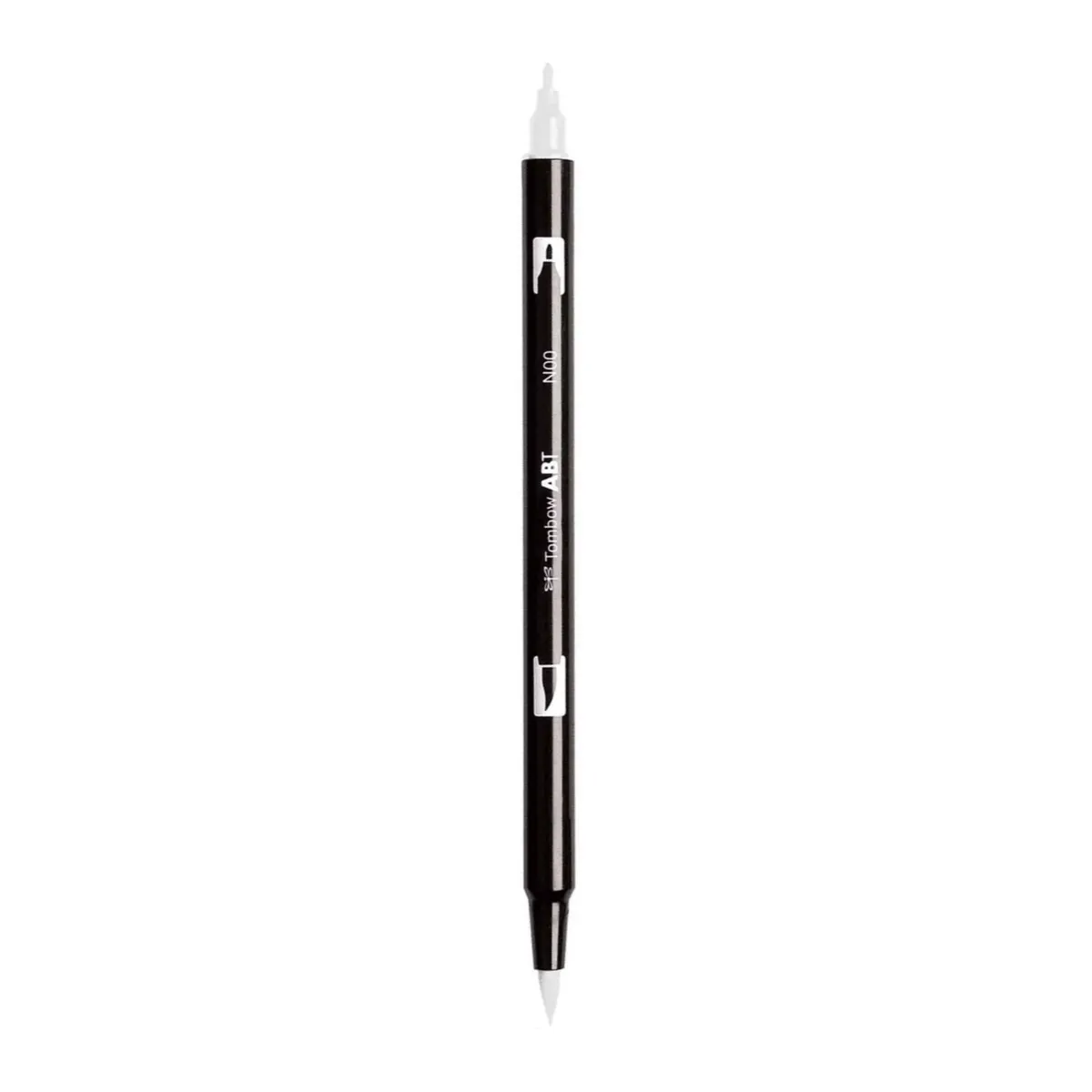 Aкварелен двувърх маркер Tombow ABT Dual Brush, четка 3.5 мм, връх 0.8 мм, N00 blender pen