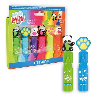 Корица на „Маркери MITAMA Mini Mini FLUO, ароматизирани, капачка topper, 6 цвята, опаковка 6 бр."