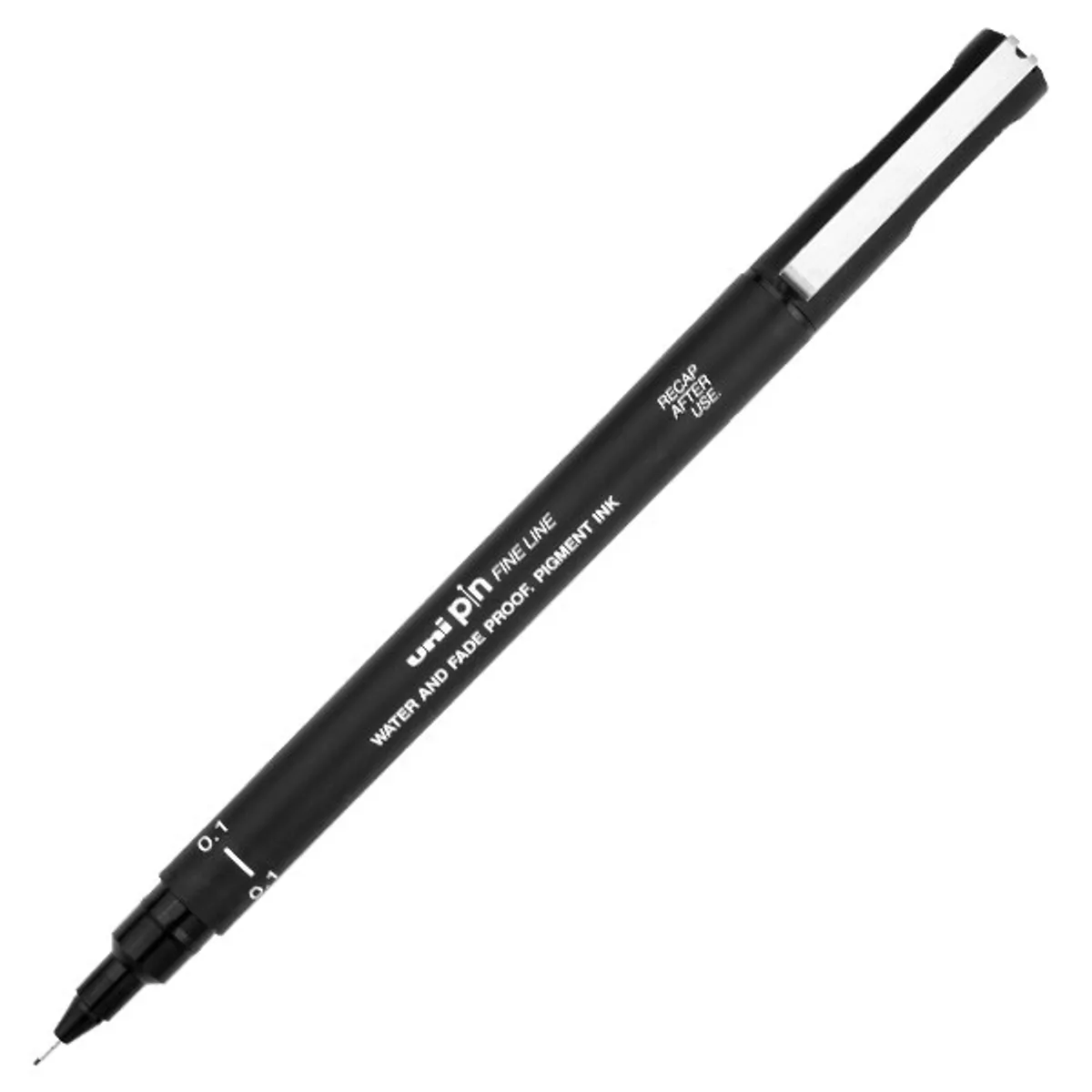 Тънкописец Uni Pin 200S, метален връх 0.1 мм, черен