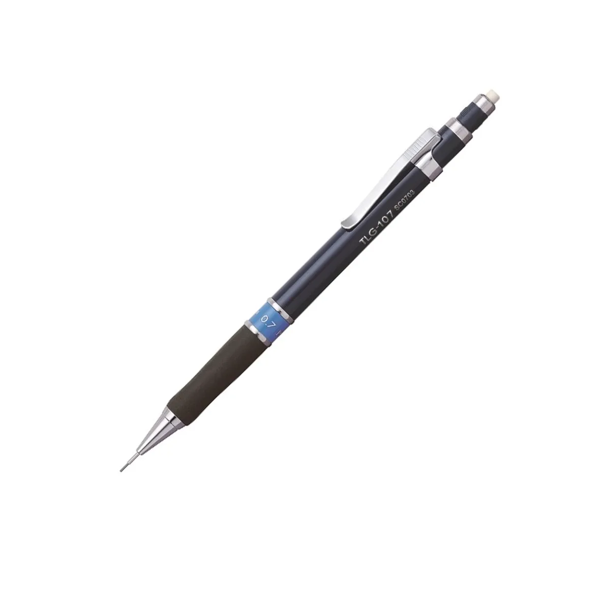 Автоматичен молив Penac TLG-1, с грип, 0.7 мм, PET опаковка, тъмносин/син