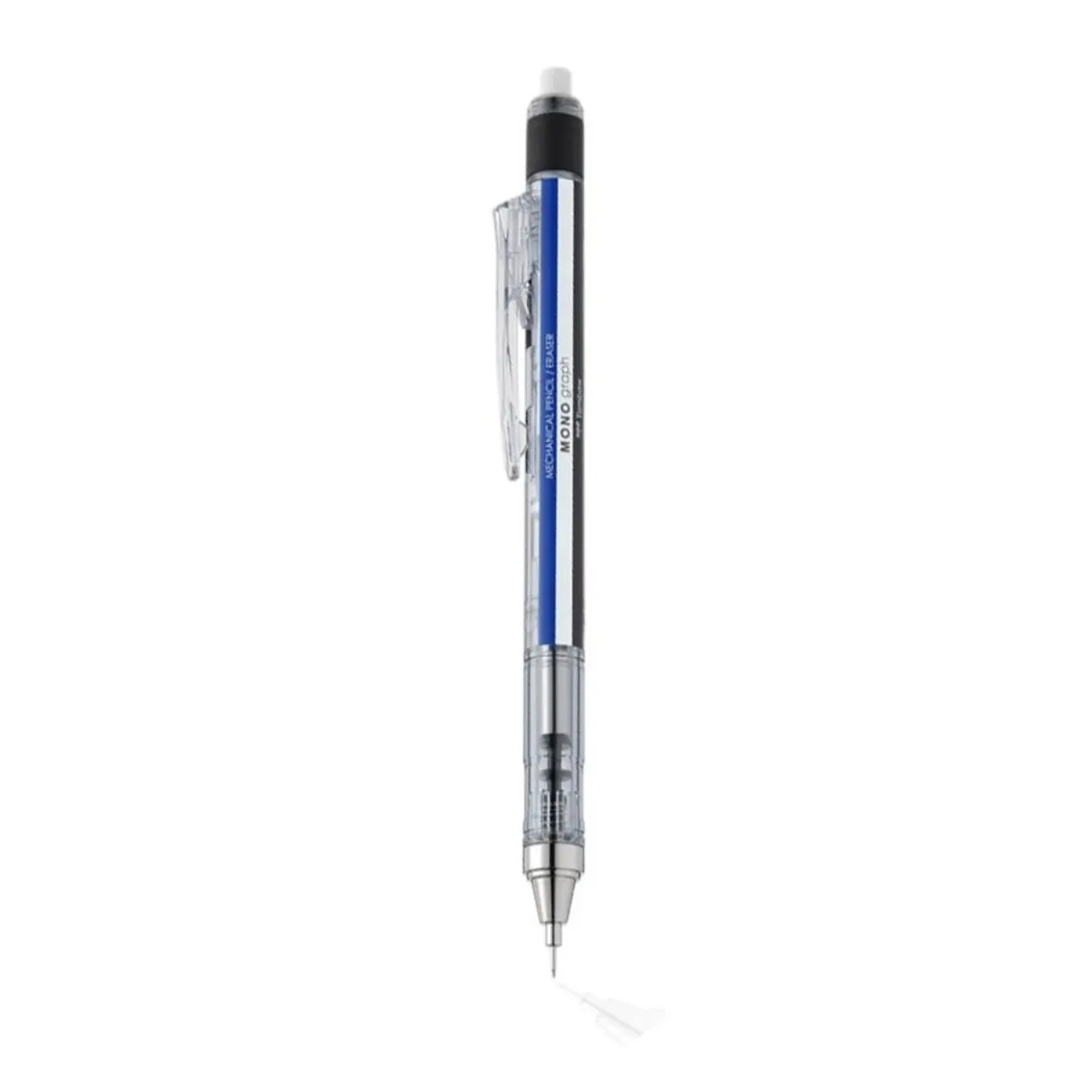 Автоматичен молив Tombow Mono Graph, ултра тънка гума ф 2.3 мм, метален връх 0.5 мм