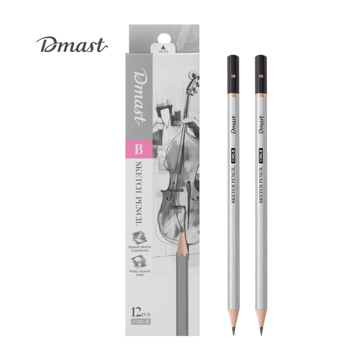 Молив без гума Deli Dmast EC392-B, шестоъгълно тяло, B