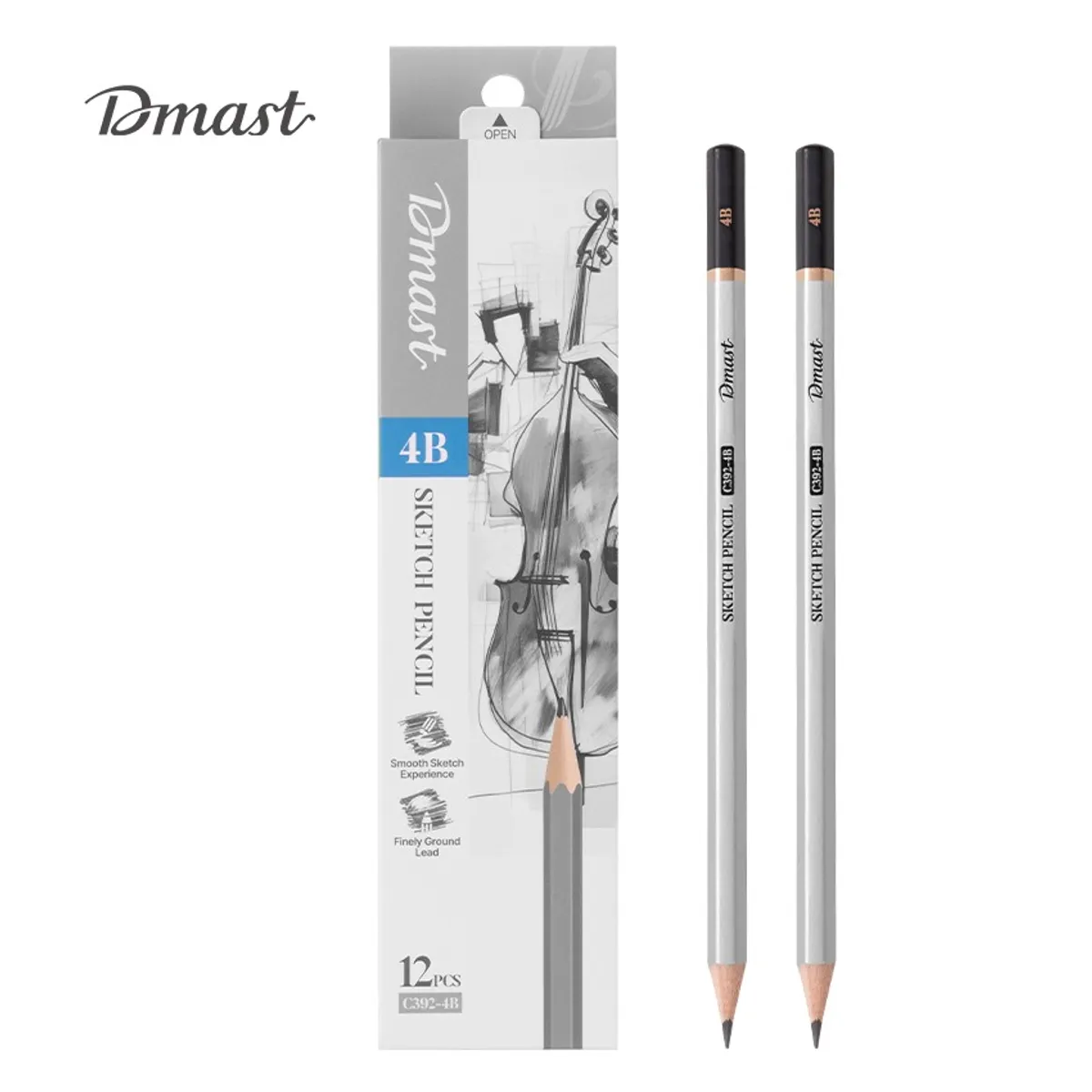 Молив без гума Deli Dmast EC392-4B, шестоъгълно тяло, 4B