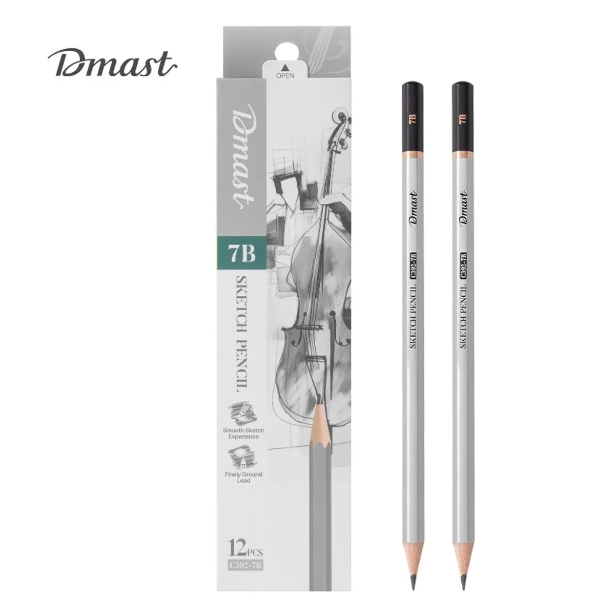 Молив без гума Deli Dmast EC392-7B, шестоъгълно тяло, 7B