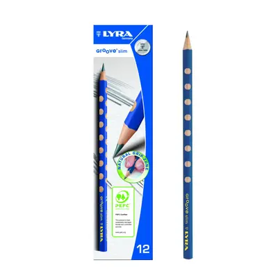 Корица на „Молив без гума LYRA Groove Slim Graphite, триъгълно тяло, грип зона, HB"