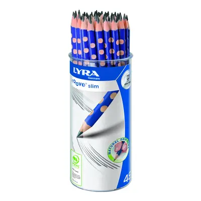 Корица на „Моливи без гума LYRA Groove Slim Graphite, триъгълно тяло, грип зона, HB, 48 бр. в чашка"