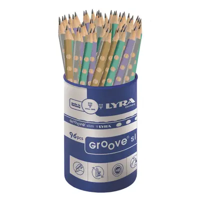 Корица на „Моливи без гума LYRA Groove Slim Metallic, триъгълно тяло, HB, 96 бр. в чашка"