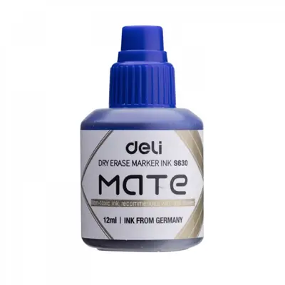 Корица на „Мастило за маркер за бяла дъска Deli Mate S630, 12 мл, синьо"