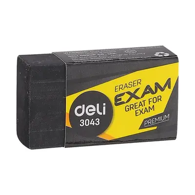 Корица на „Гума за молив Deli Exam E3043, 40x22x12 мм, черна"