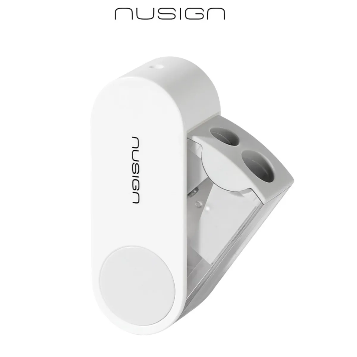 Двойна острилка с контейнер Nusign Classic ENS074-WH, ф 6.9/10.55 мм, 125x80x20 мм, бяла