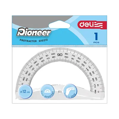 Корица на „Транспортир Deli Pioneer - 12 м - пластмасов"