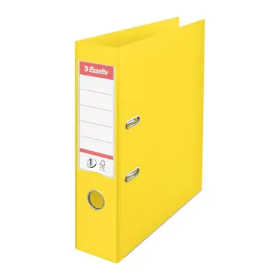 Корица на „Класьор Esselte VIVIDA, РР, A4, 75 мм, метален кант, сменяем етикет, жълт"