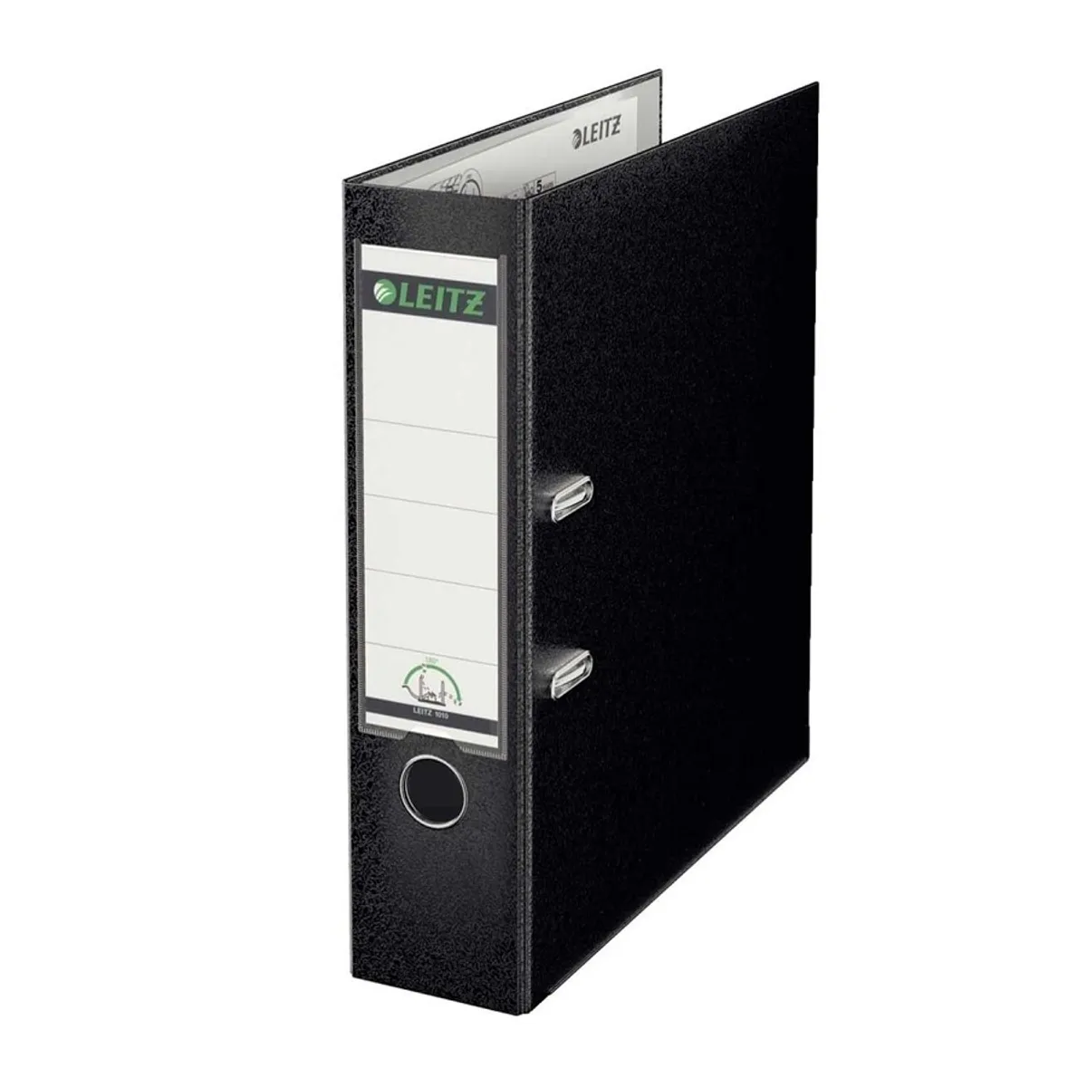 Класьор LEITZ 180°, РР, A4, 80 мм, метален кант, сменяем етикет, черен