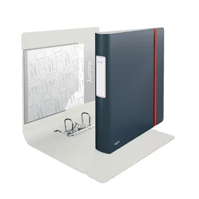 Корица на „Класьор с ластик LEITZ Active Cosy, Polyfoam 2.3 мм, A4, 65 мм, тъмносив"