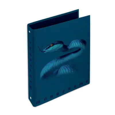 Корица на „Рингов класьор PIGNA Monocromo Blue, A4, 40 мм, 4 ринга D30 мм, ламиниран картон, син"