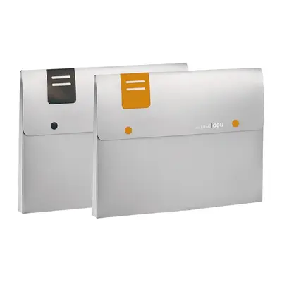 Корица на „Папка с копче и разширение Deli New York E5576, A4, PP 300 mic, сива"