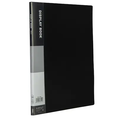 Корица на „Папка с 10 джоба Deli Classic, E38144, A4, PP, черна"