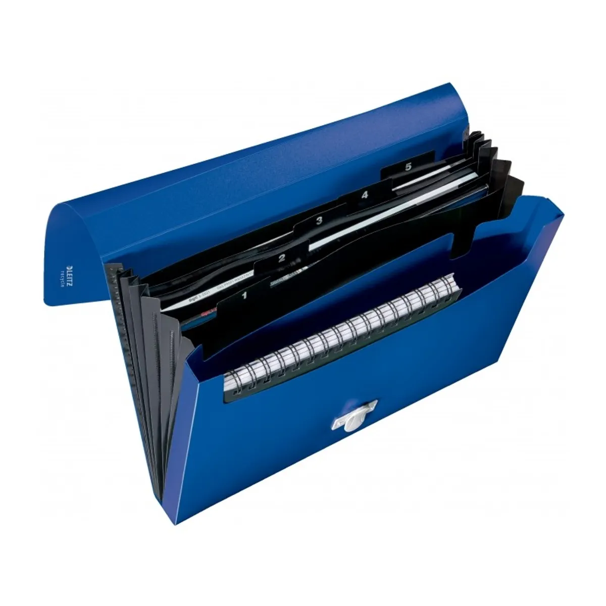 Папка с 5 отделения LEITZ Recycle, A4, рециклиран РР, синя