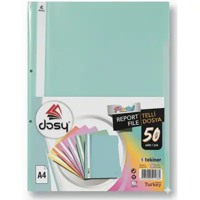 Корица на „Папка с машинка и перфорация DOSY Pastel A4, PP, 180 mic, мента"