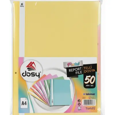 Корица на „Папка с машинка и перфорация DOSY Pastel A4, PP, 180 mic, ванилия"
